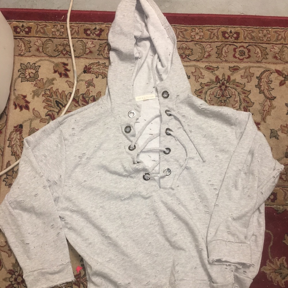 distressed hoodie